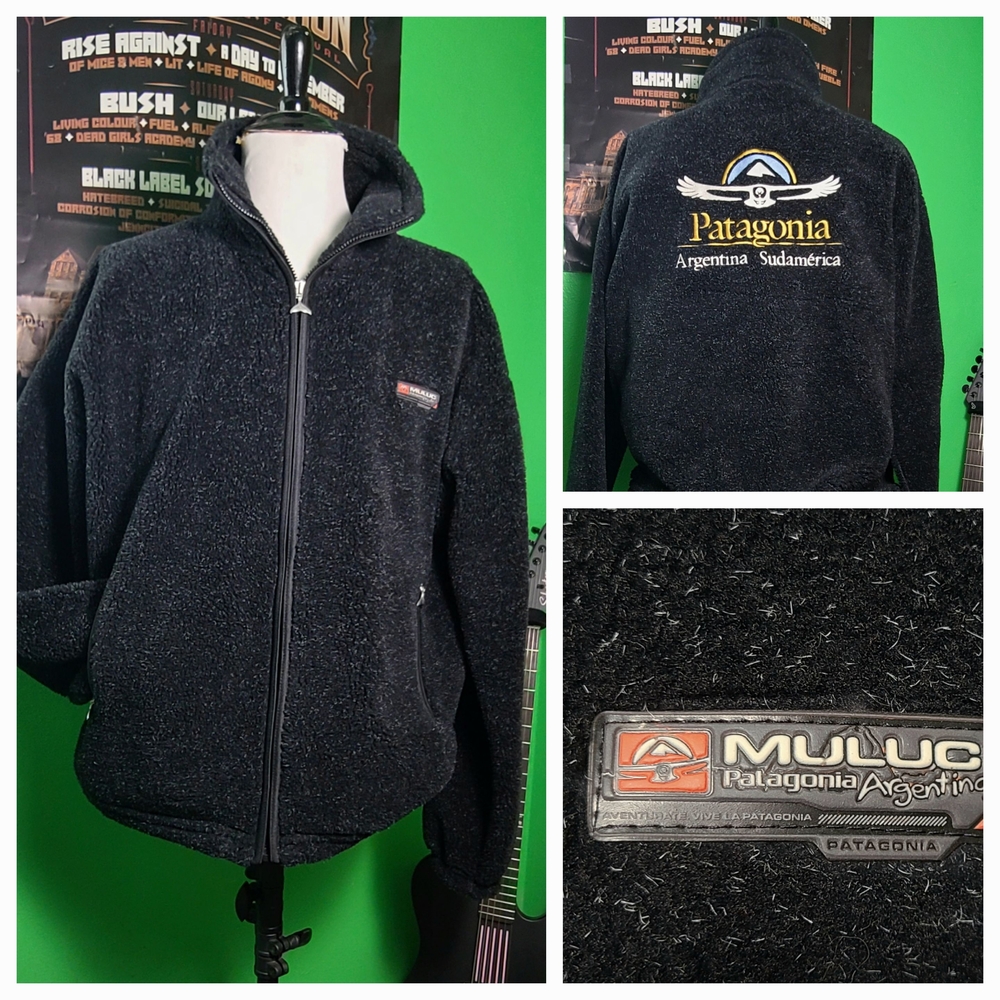 Mens Muluc Patagonia Argentina Full Zip Polyester/Fleece Jacket/coat XL Outdoors